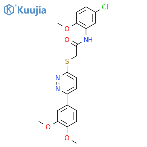 N-(5-chloro-2-methoxyphenyl)-2-{6-(3,4-dimethoxyphenyl)pyridazin-3-ylsulfanyl}acetamide structure