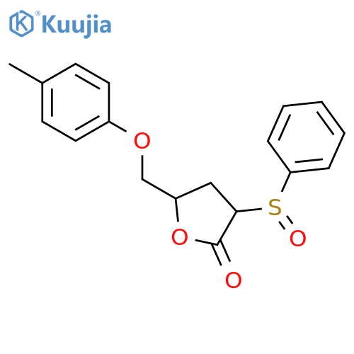 2(3H)-Furanone, dihydro-5-[(4-methylphenoxy)methyl]-3-(phenylsulfinyl)- structure