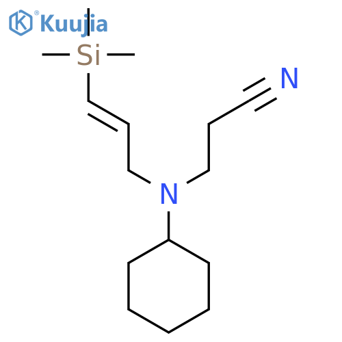 PROPANENITRILE, 3-[CYCLOHEXYL[3-(TRIMETHYLSILYL)-2-PROPENYL]AMINO]- structure