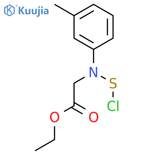 GLYCINE, N-(CHLOROTHIO)-N-(3-METHYLPHENYL)-, ETHYL ESTER structure