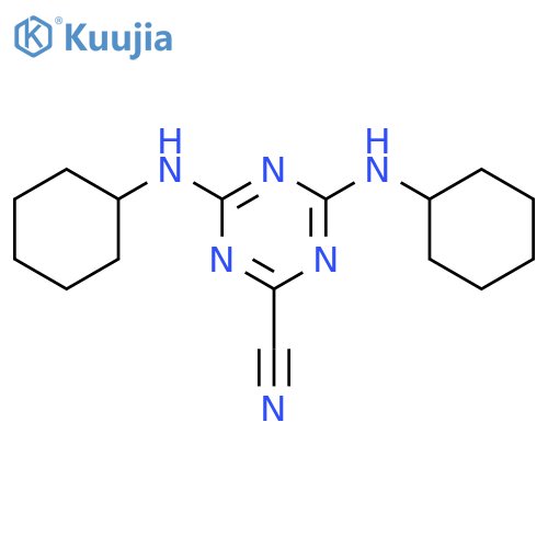 1,3,5-Triazine-2-carbonitrile, 4,6-bis(cyclohexylamino)- structure