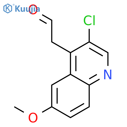 4-Quinolineacetaldehyde, 3-chloro-6-methoxy- structure