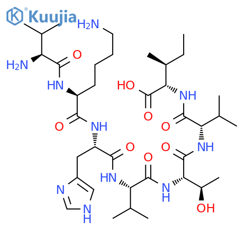L-Isoleucine, L-valyl-L-lysyl-L-histidyl-L-valyl-L-threonyl-L-valyl- structure
