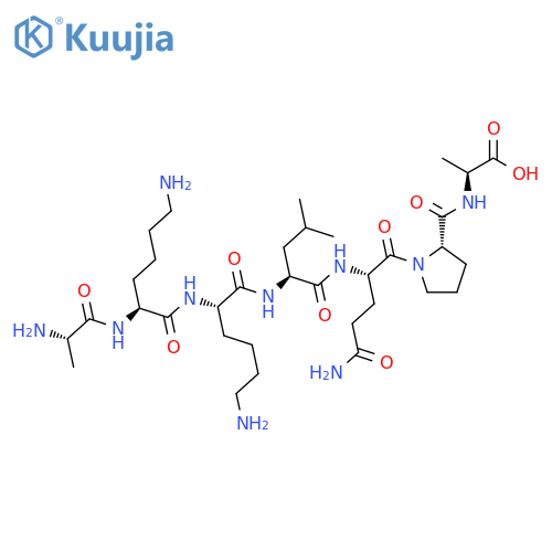 L-ALANINE, L-ALANYL-L-LYSYL-L-LYSYL-L-LEUCYL-L-GLUTAMINYL-L-PROLYL- structure