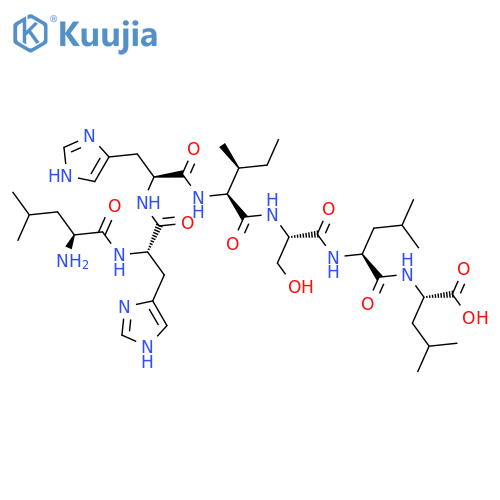 L-Leucine, L-leucyl-L-histidyl-L-histidyl-L-isoleucyl-L-seryl-L-leucyl- structure