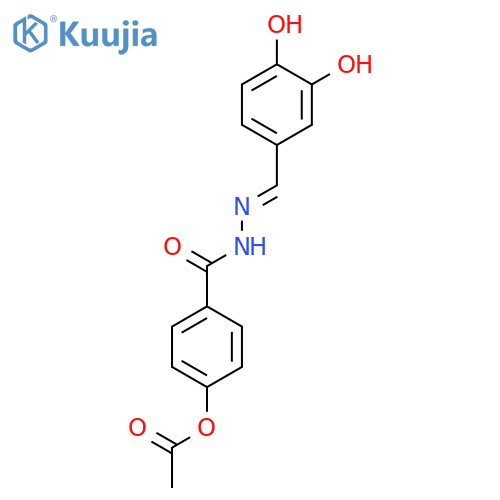 BENZOIC ACID, 4-(ACETYLOXY)-, [(3,4-DIHYDROXYPHENYL)METHYLENE]HYDRAZIDE structure