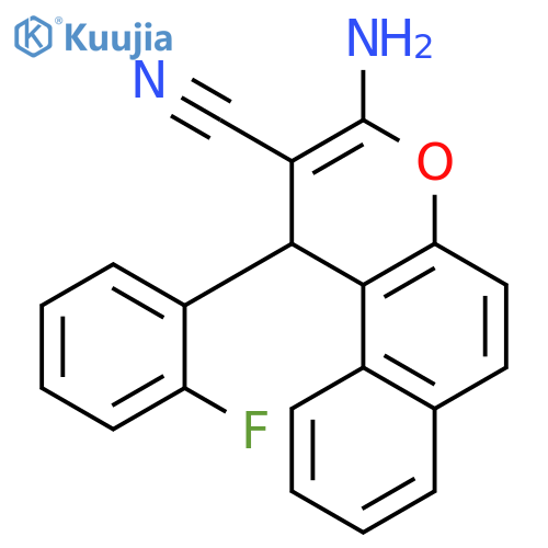 1H-Naphtho[2,1-b]pyran-2-carbonitrile,3-amino-1-(2-fluorophenyl)- structure