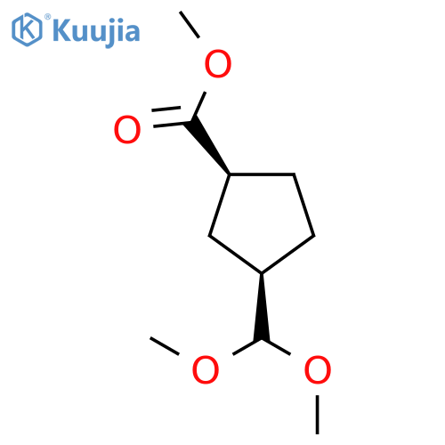 CYCLOPENTANECARBOXYLIC ACID, 3-(DIMETHOXYMETHYL)-, METHYL ESTER, CIS- structure