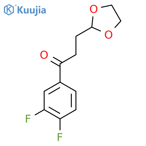 1-(3,4-Difluorophenyl)-3-(1,3-dioxolan-2-yl)propan-1-one structure