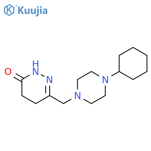 3(2H)-Pyridazinone, 6-[(4-cyclohexyl-1-piperazinyl)methyl]-4,5-dihydro- structure