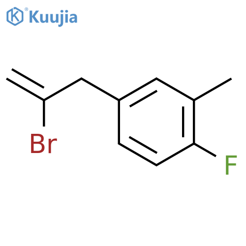 4-(2-bromoprop-2-en-1-yl)-1-fluoro-2-methylbenzene structure