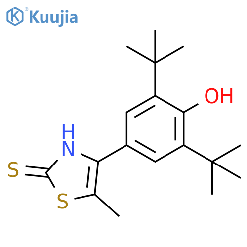 2(3H)-Thiazolethione, 4-[3,5-bis(1,1-dimethylethyl)-4-hydroxyphenyl]-5-methyl- structure