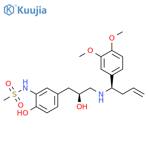 Methanesulfonamide,N-[5-[(2S)-3-[[(1R)-1-(3,4-dimethoxyphenyl)-3-butenyl]amino]-2-hydroxypropyl]-2-hydroxyphenyl]- structure