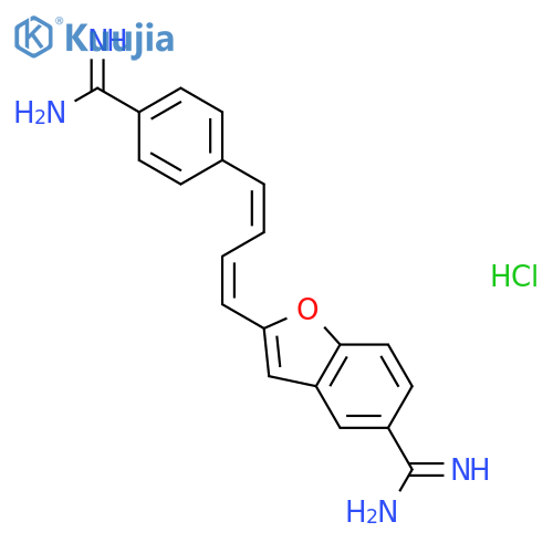 2-[(1z,3z)-4-(4-carbamimidoylphenyl)buta-1,3-dienyl]-1-benzofuran-5-carboximidamide;hydrochloride structure