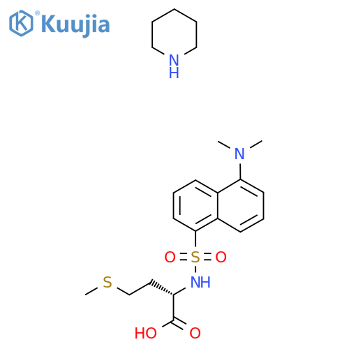 (2S)-2-[[5-(Dimethylamino)naphthalen-1-yl]sulfonylamino]-4-methylsulfanylbutanoic acid;piperidine structure
