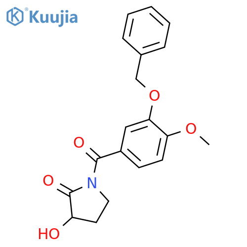2-PYRROLIDINONE, 3-HYDROXY-1-[4-METHOXY-3-(PHENYLMETHOXY)BENZOYL]- structure