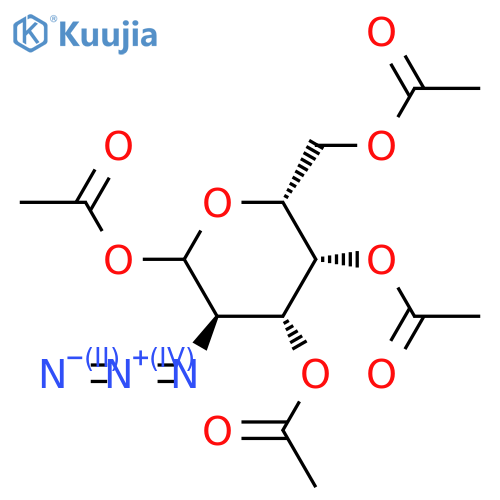 2-Azido-2-deoxy-1,3,4,6-tetra-O-acetyl-D-galactopyranose structure