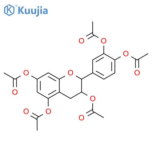 2H-1-Benzopyran-3,5,7-triol,2-[3,4-bis(acetyloxy)phenyl]-3,4-dihydro-, 3,5,7-triacetate structure