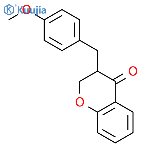 4H-1-Benzopyran-4-one, 2,3-dihydro-3-[(4-methoxyphenyl)methyl]- structure