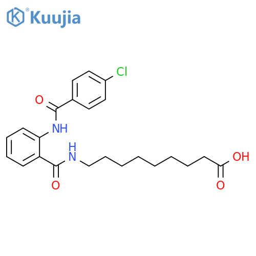 Nonanoic acid, 9-[[2-[(4-chlorobenzoyl)amino]benzoyl]amino]- structure