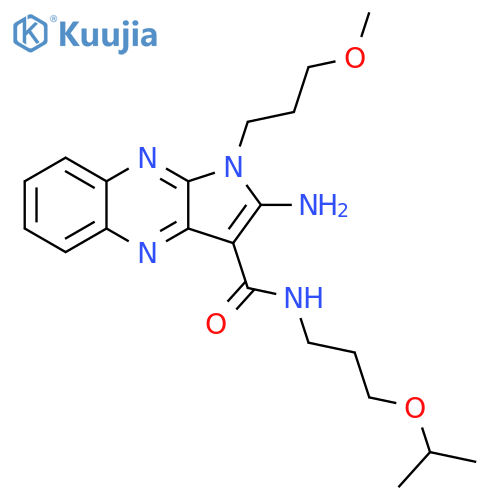 2-amino-1-(3-methoxypropyl)-N-3-(propan-2-yloxy)propyl-1H-pyrrolo2,3-bquinoxaline-3-carboxamide structure