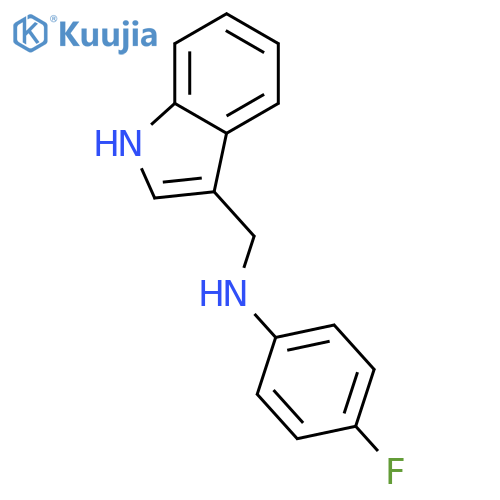 4-fluoro-N-(1H-indol-3-yl)methylaniline structure
