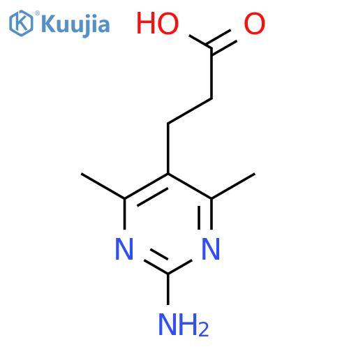 3-(2-amino-4,6-dimethylpyrimidin-5-yl)propanoic acid structure