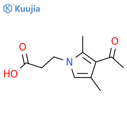 3-(3-Acetyl-2,4-dimethyl-1H-pyrrol-1-yl)propanoic acid structure