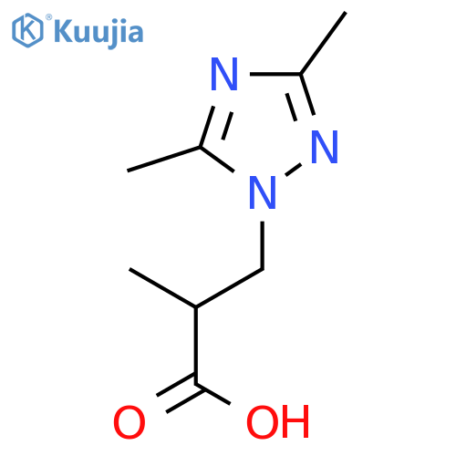 3-(Dimethyl-1H-1,2,4-triazol-1-yl)-2-methylpropanoic Acid structure