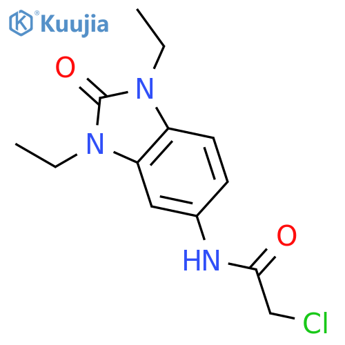 2-Chloro-N-(1,3-diethyl-2-oxo-2,3-dihydro-1H-benzoimidazol-5-yl)-acetamide structure