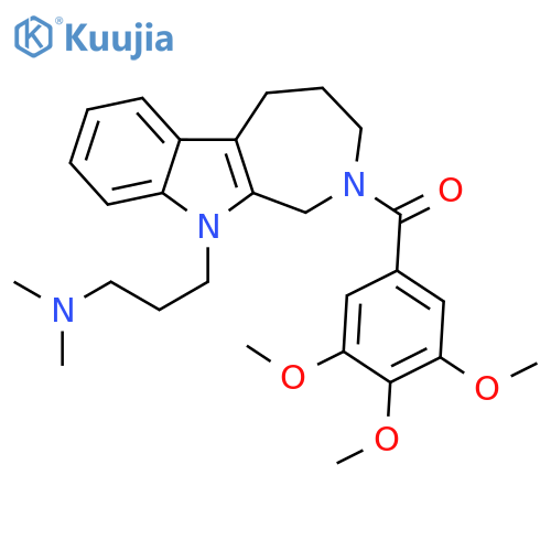 Azepino(3,4-b)indole-10(1H)-propanamine, 2,3,4,5-tetrahydro-N,N-dimethyl-2-(3,4,5-trimethoxybenzoyl)- structure