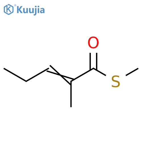 2-Pentenethioic acid,2-methyl-, S-methyl ester structure