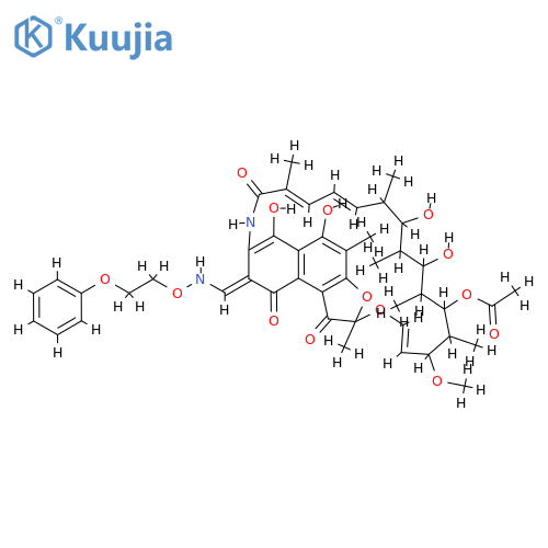 Rifamycin, 3-(((2-phenoxyethoxy)imino)methyl)- structure
