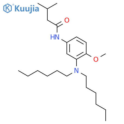 BUTANAMIDE, N-[3-(DIHEXYLAMINO)-4-METHOXYPHENYL]-3-METHYL- structure