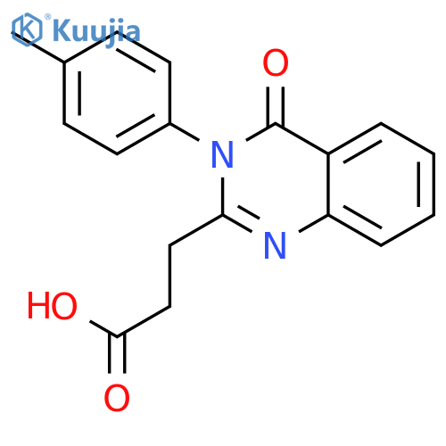 2-Quinazolinepropanoicacid, 3,4-dihydro-3-(4-methylphenyl)-4-oxo- structure