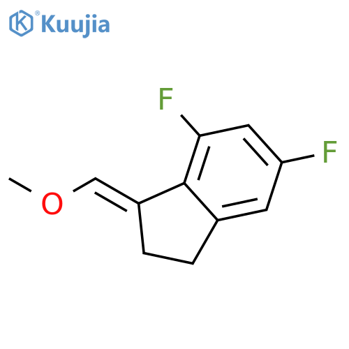 1H-Indene, 5,7-difluoro-2,3-dihydro-1-(methoxymethylene)-, (E)- structure