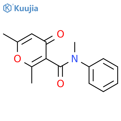 4H-PYRAN-3-CARBOXAMIDE, N,2,6-TRIMETHYL-4-OXO-N-PHENYL- structure