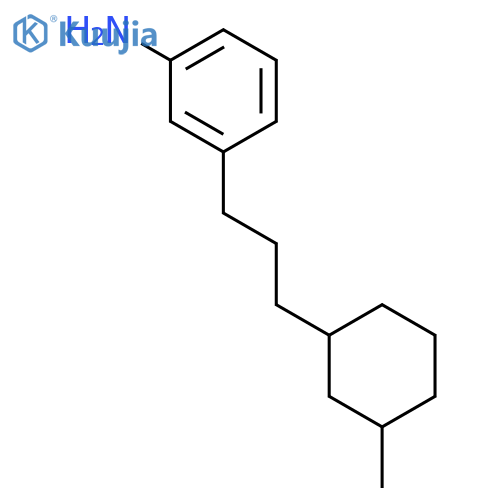 Benzenamine, 3-[3-(3-methylcyclohexyl)propyl]- structure