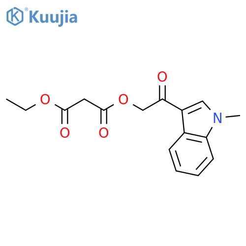Propanedioic acid, ethyl 2-(1-methyl-1H-indol-3-yl)-2-oxoethyl ester structure