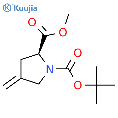 1-tert-butyl 2-methyl (2S)-4-methylidenepyrrolidine-1,2-dicarboxylate structure