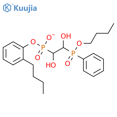 PHOSPHONIC ACID, [2-(BUTOXYPHENYLPHOSPHINYL)-1,2-DIHYDROXYETHYL]-, BUTYLPHENYL ESTER structure