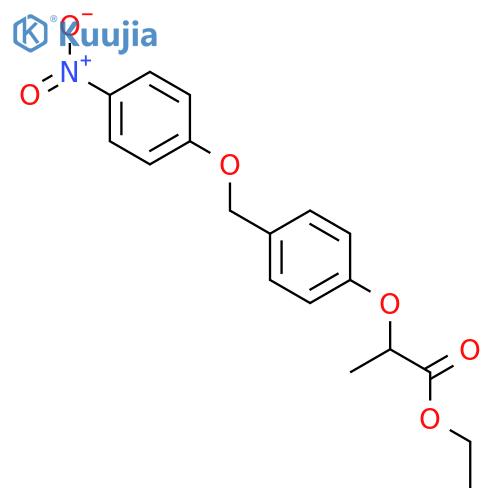 Propanoic acid, 2-[4-[(4-nitrophenoxy)methyl]phenoxy]-, ethyl ester structure