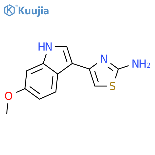 4-(6-Methoxy-1H-indol-3-yl)-1,3-thiazol-2-amine structure