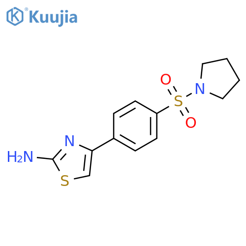 4-[4-(pyrrolidine-1-sulfonyl)phenyl]-1,3-thiazol-2-amine structure