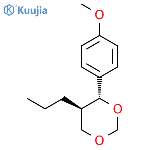 1,3-DIOXANE, 4-(4-METHOXYPHENYL)-5-PROPYL-, TRANS- structure