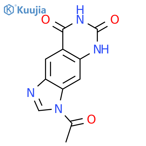 3H-IMIDAZO[4,5-G]QUINAZOLINE-6,8(5H,7H)-DIONE, 3-ACETYL- structure