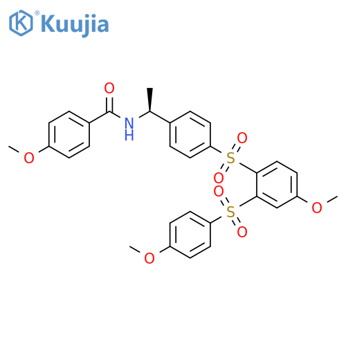 Benzamide,4-methoxy-N-[(1S)-1-[4-[[4-methoxy-2-[(4-methoxyphenyl)sulfonyl]phenyl]sulfonyl]phenyl]ethyl]- structure