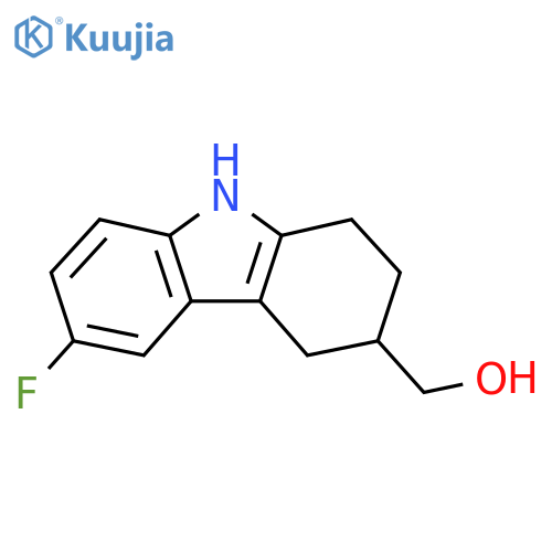 (6-Fluoro-2,3,4,9-tetrahydro-1H-carbazol-3-yl)-methanol structure