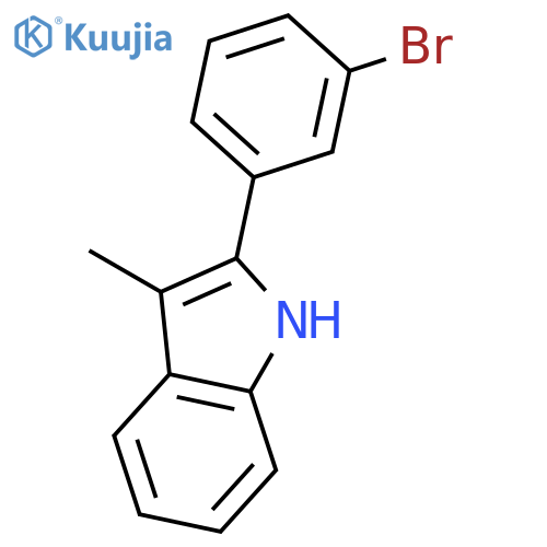 1H-INDOLE, 2-(3-BROMOPHENYL)-3-METHYL- structure
