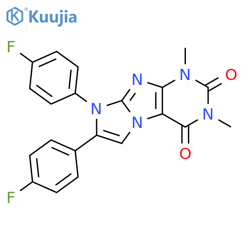 7,8-bis(4-fluorophenyl)-1,3-dimethyl-1H,2H,3H,4H,8H-imidazo1,2-gpurine-2,4-dione structure